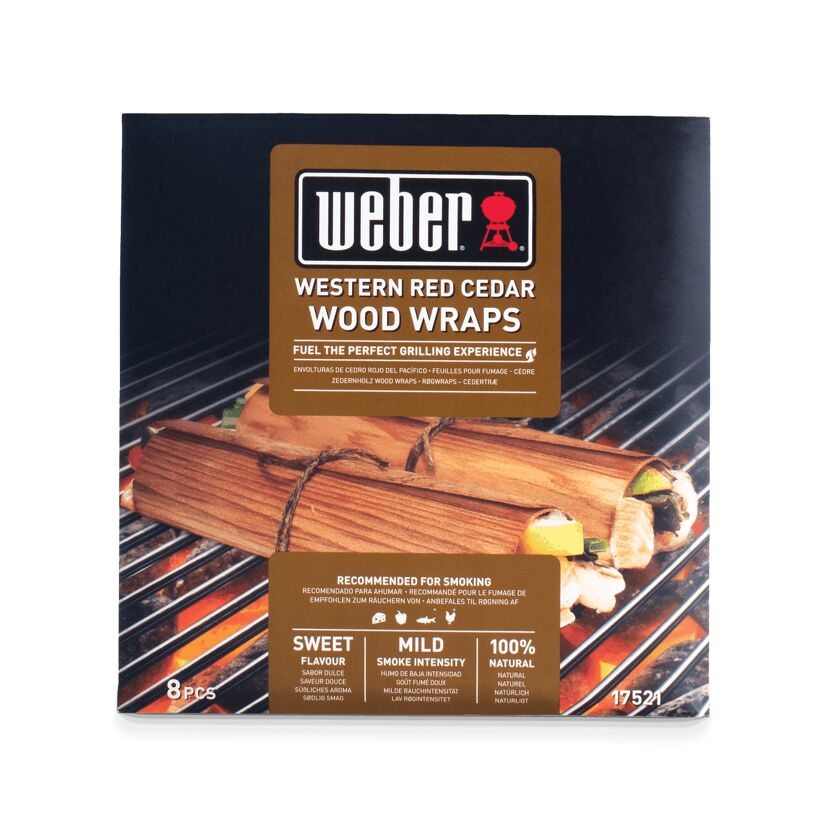 Weber Zedernholz Wraps auf einem Grill