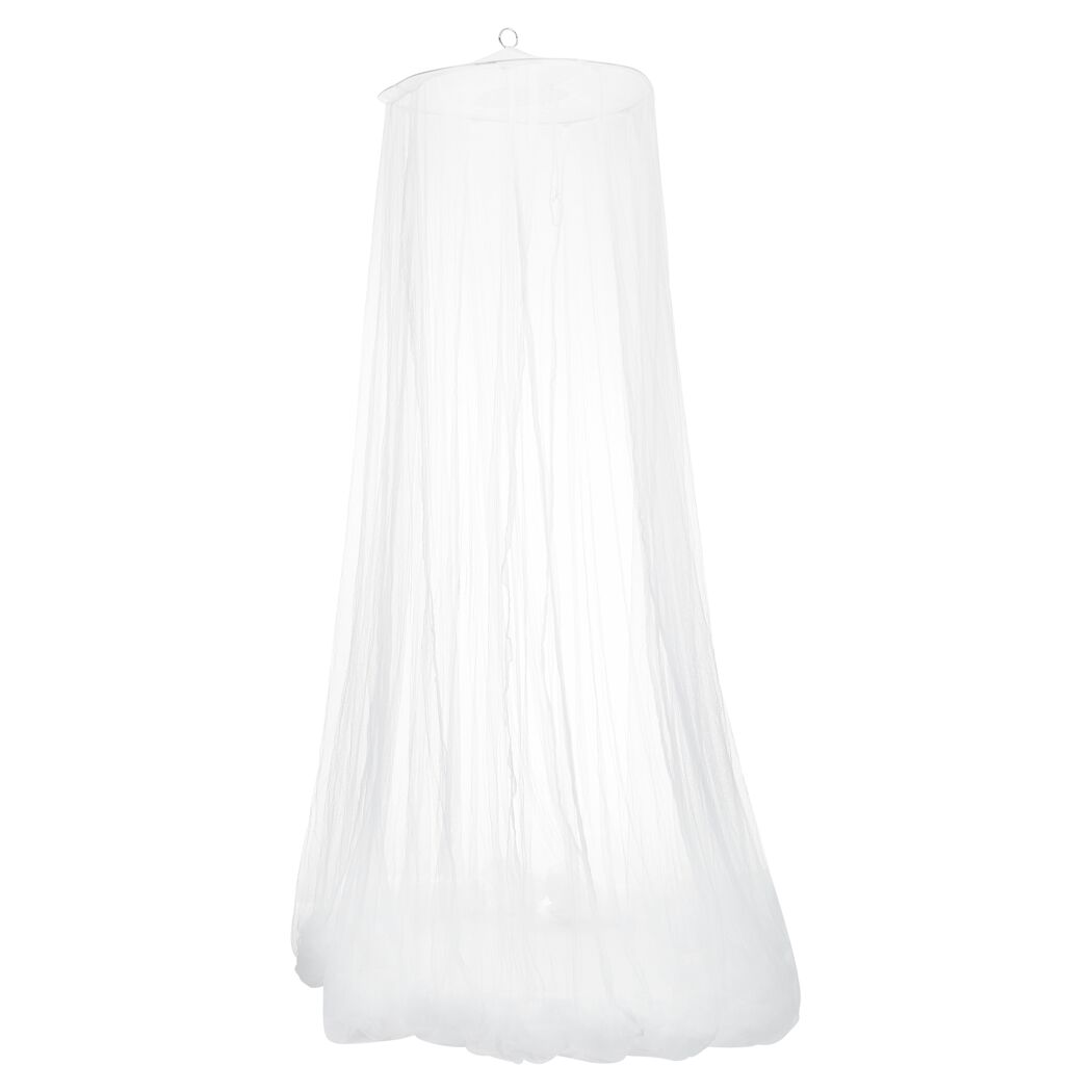 Weißes Moskitonetz Savanne