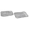 Zwei aluminiumbeschichtete Thermositzkissen