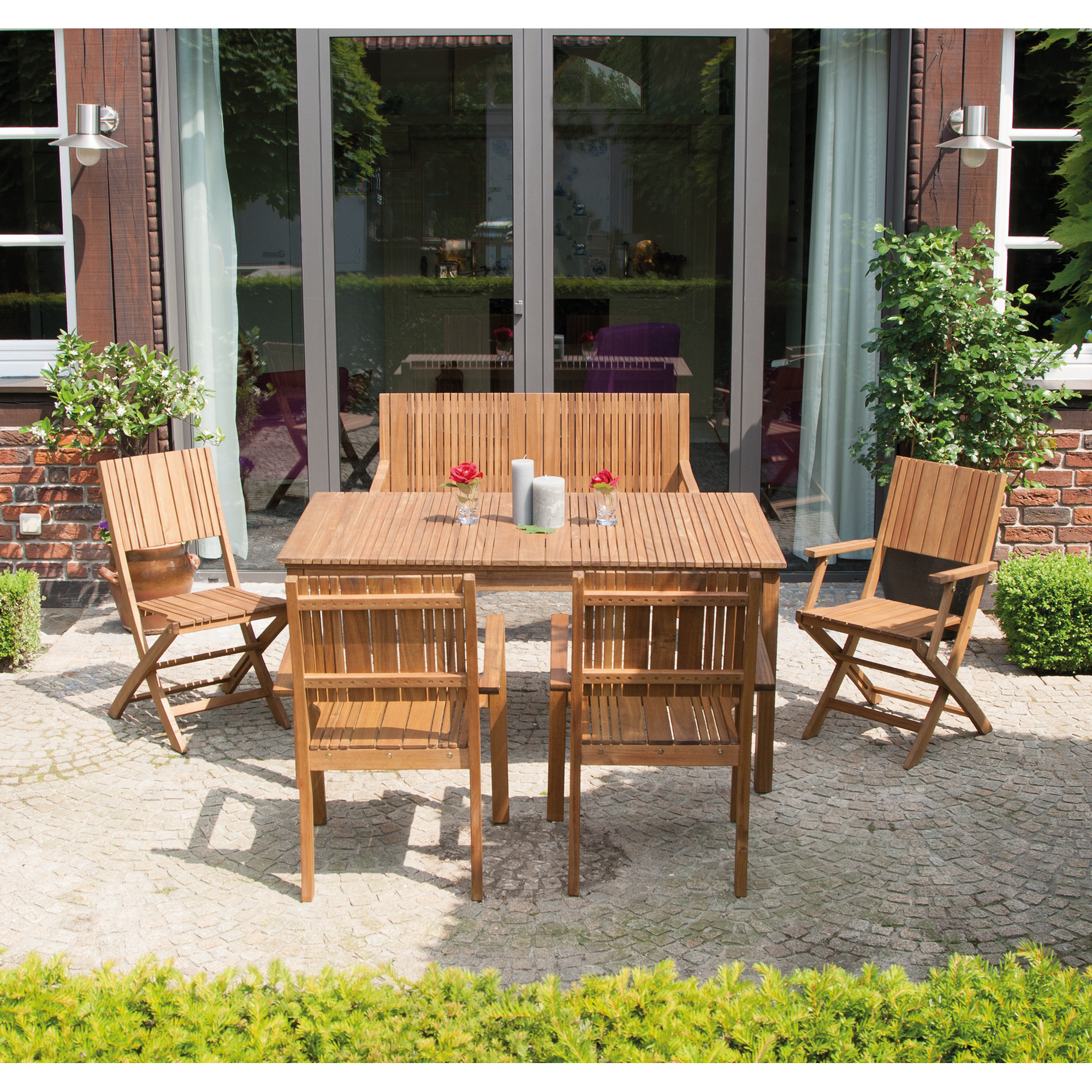 Gartentisch 'Falun' braun 150 x 90 x 74 cm