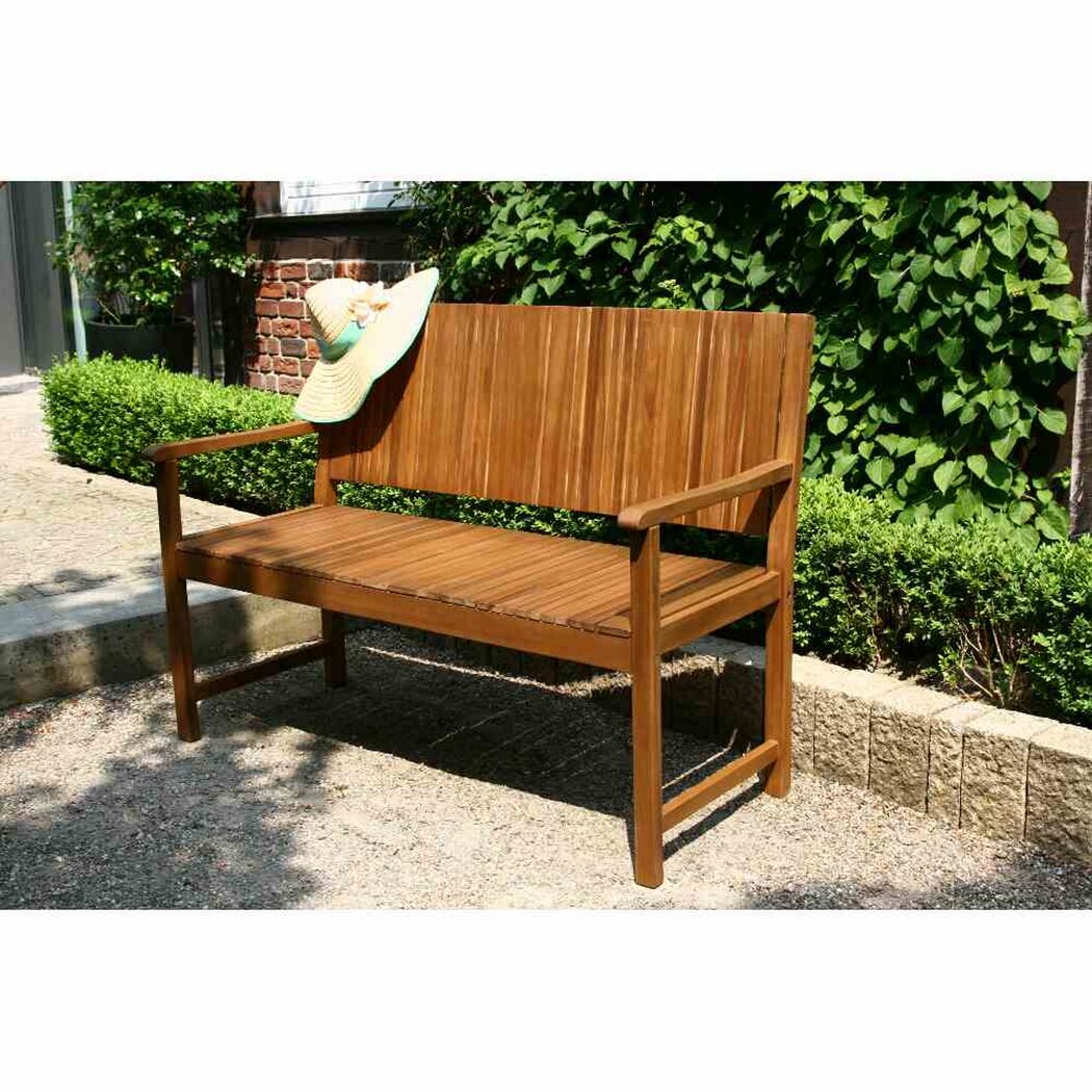 Gartenbank 'Falun' 2-Sitzer Akazienholz braun 121,5 x 90 x 59 cm