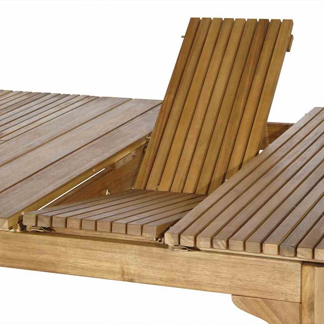 Gartentisch 'Falun' ausziehbar Akazienholz 100 x 74 x 150/175/200 cm