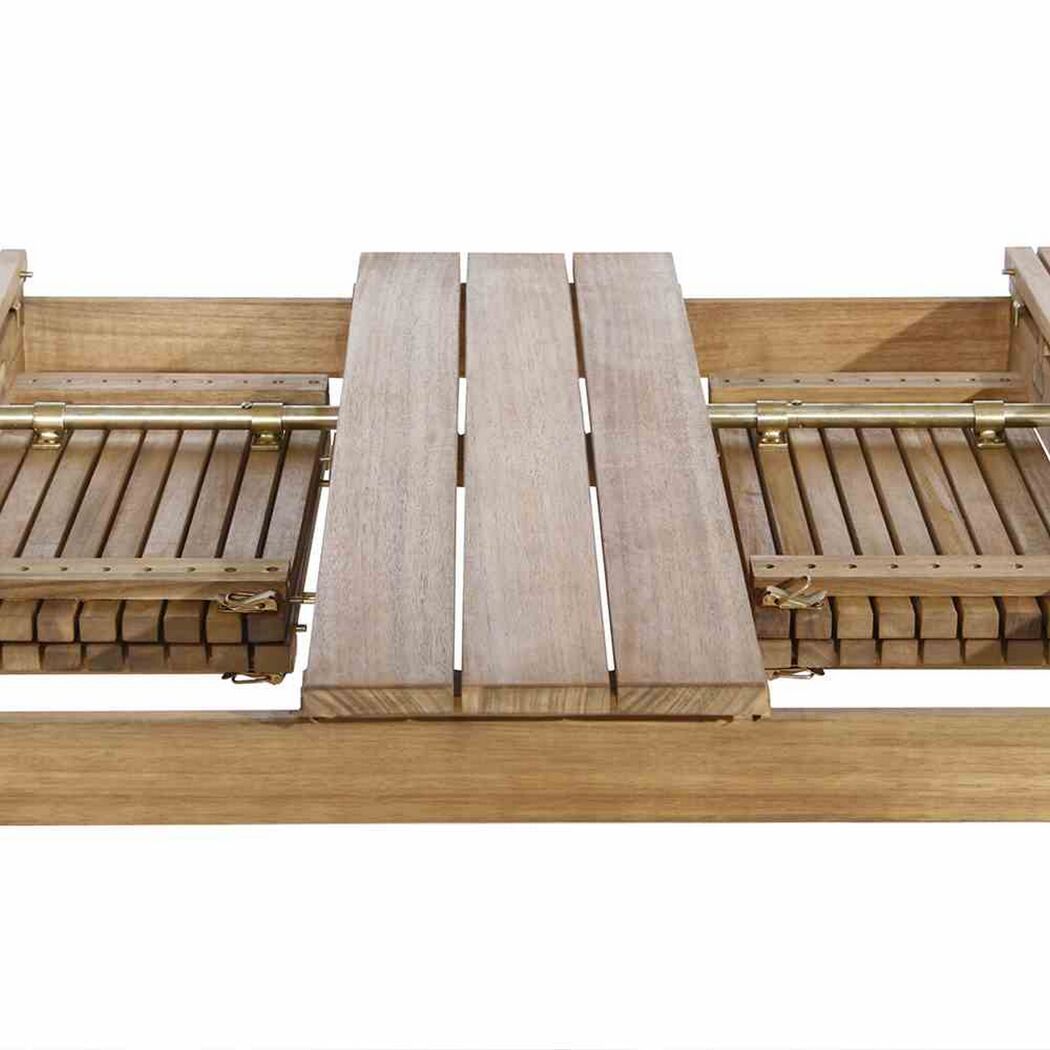 Gartentisch 'Falun' ausziehbar Akazienholz 100 x 74 x 150/175/200 cm