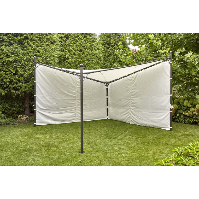 Pavillon Berlino mit Seitenwänden im Garten