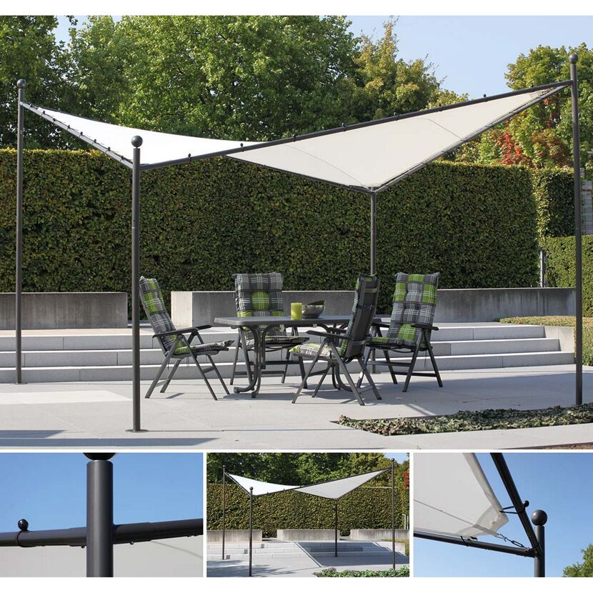 Pavillon Berlino 4 x 4 m grau