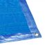 Blaue Abdeckplane mit Öse