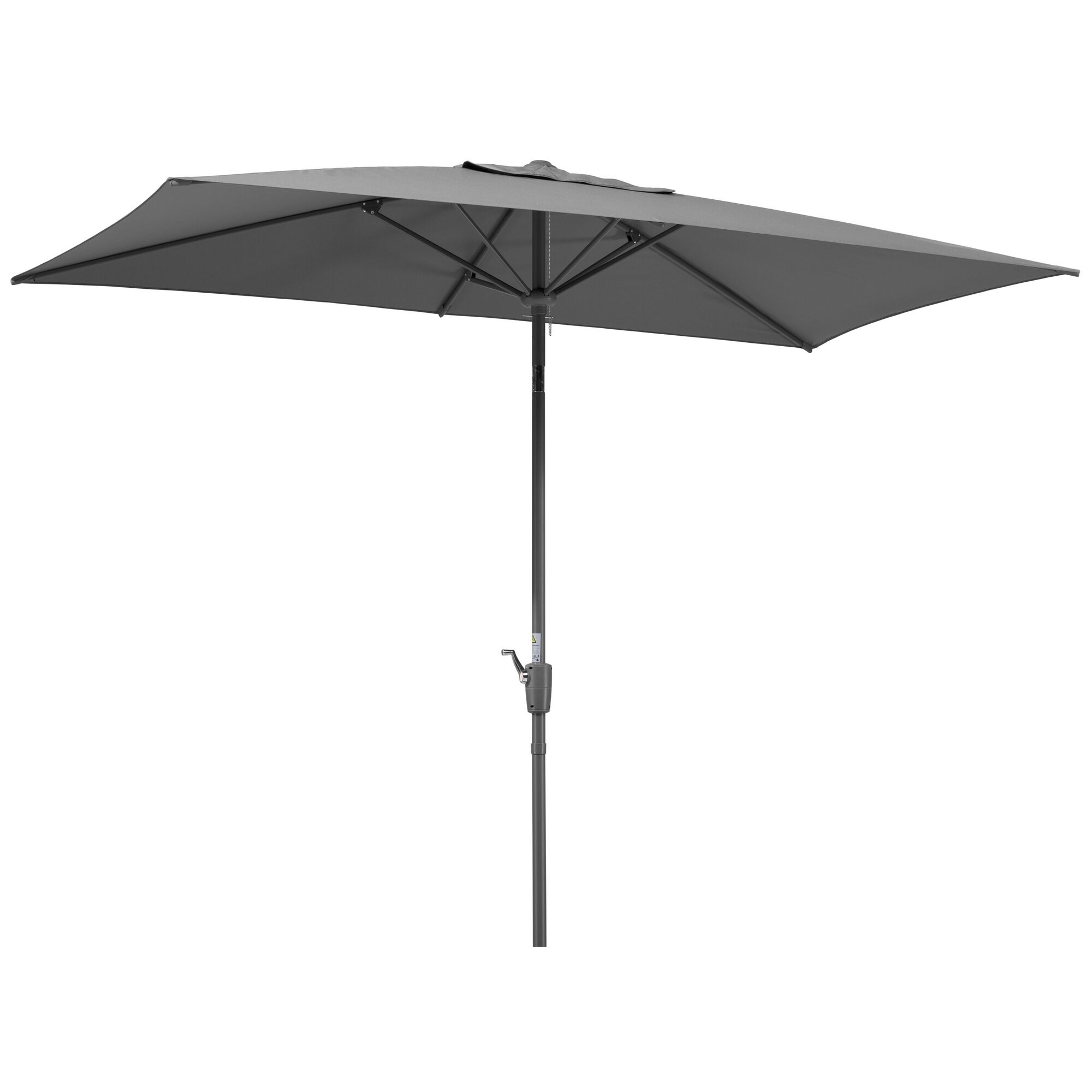 Anthrazitfarbener Sonnenschirm Tunis, 270 x 150 cm