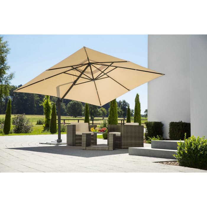 Schneider Ampelschirm 'Rhodos Grande' 300 x 400 cm sand ǀ toom Baumarkt