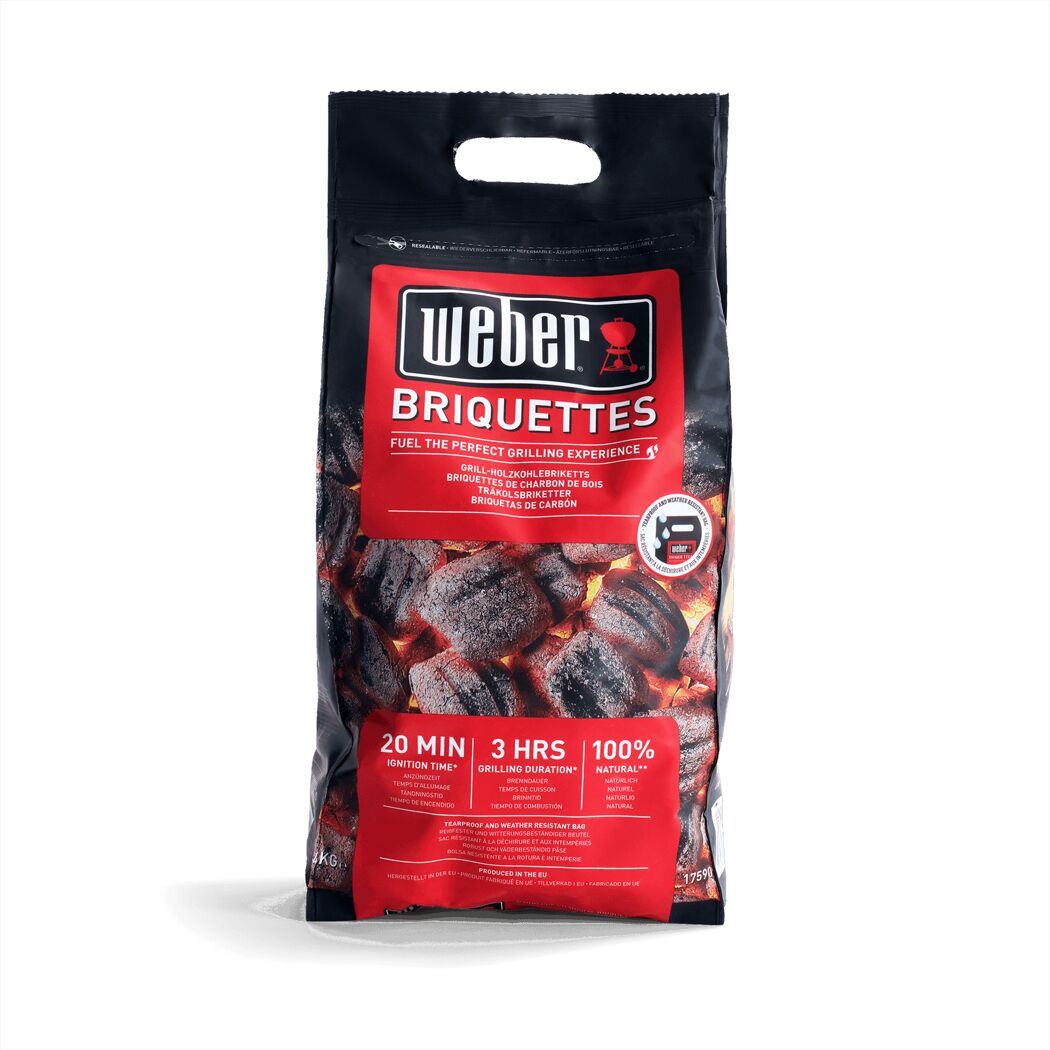 Weber Grillholzkohlebriketts, 4 kg Beutel