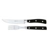 Steakbesteck mit schwarzem Griff