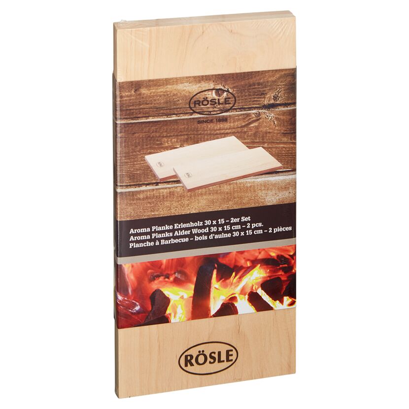 RÖSLE Aroma Planken Erle 2er Set 30 x 15 cm
