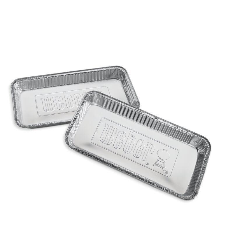 Zwei Weber Grillschalen aus Alu