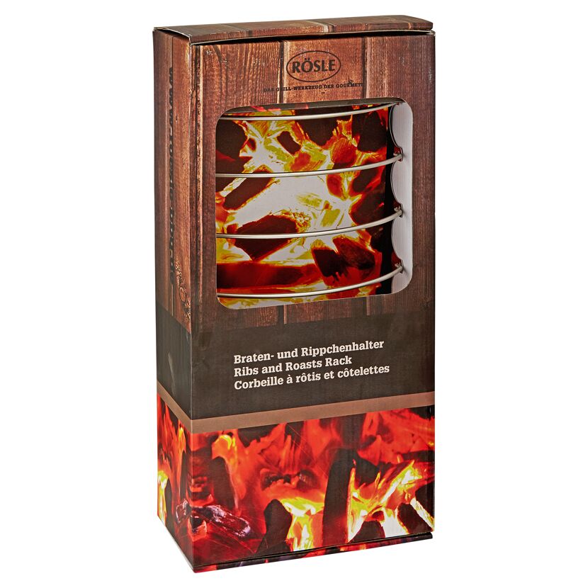 RÖSLE Braten- und Rippchenhalter in Verpackung