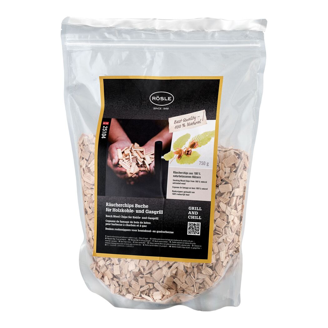 Räucherchips Buche für Holzkohl- und Gasgrill