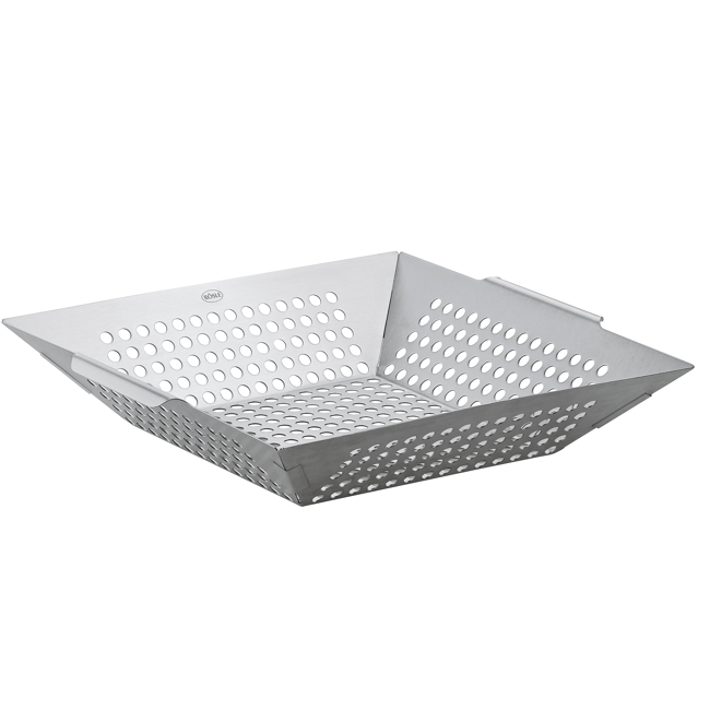 Bild von Grill- und Gemüsepfanne Edelstahl 32,5 x 30 x 7 cm