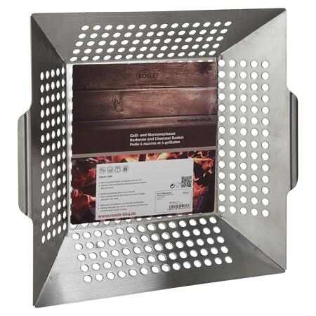 3. Bild von Grill- und Gemüsepfanne Edelstahl 32,5 x 30 x 7 cm