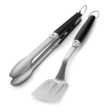 2. Bild von Premium Grillbesteck Edelstahl/Kunststoff 46 cm