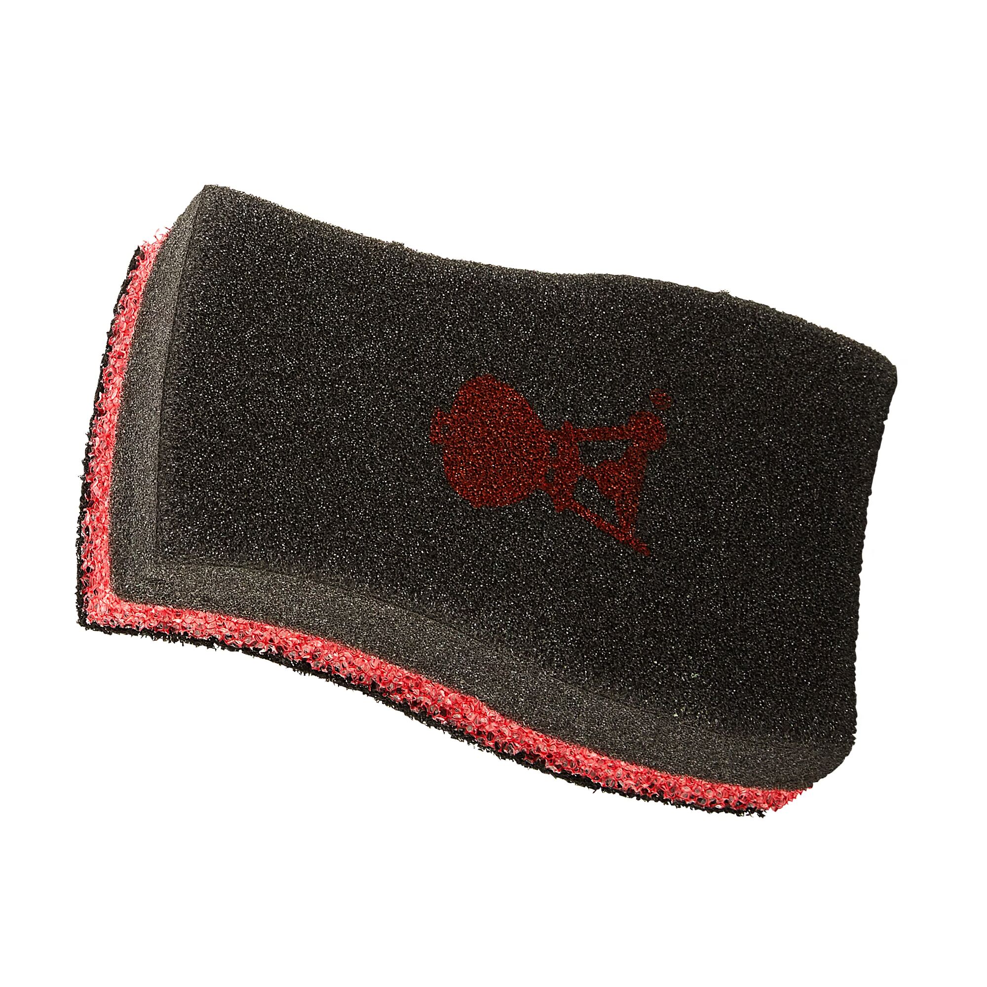 Schwarzer Reinigungsschwamm mit rotem Rand