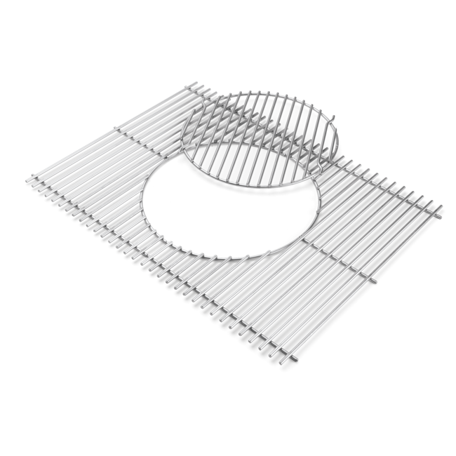 Bild von Grillrost-Einsatz 'Gourmet BBQ-System' Edelstahl 49,53 x 66,04 cm