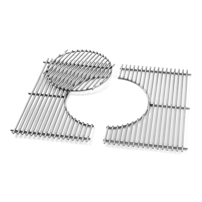 Bild von Grillrost-Einsatz 'Gourmet BBQ-System' Edelstahl 32,77 x 49,53 cm