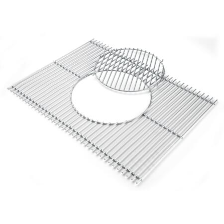 2. Bild von Grillrost-Einsatz 'Gourmet BBQ-System' Edelstahl 32,77 x 49,53 cm