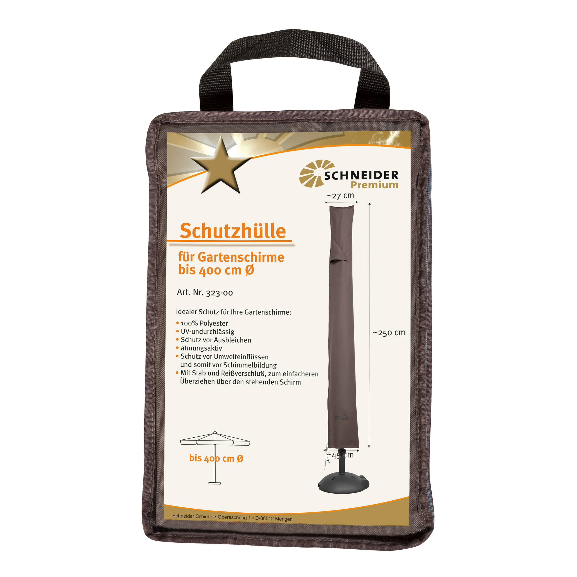 Premium-Schutzhülle für Schirme bis Ø 400 cm und 300 x 300 cm + product picture