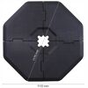 Schwarze Einlegeplatten für Ampelschirme, 4er-Set