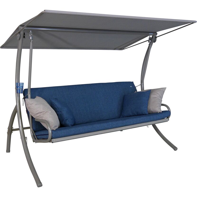 Hollywoodschaukel 'Elegance Smart' 3-Sitzer blau 210 x 160 x 145 cm