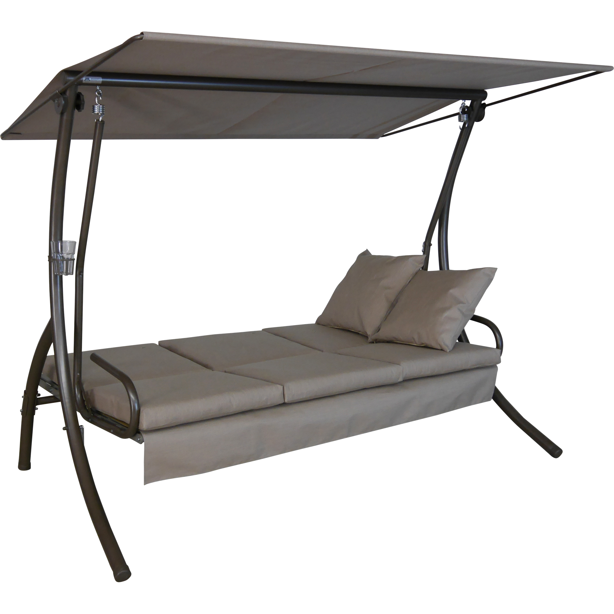 Hollywoodschaukel 'Loft Sun' 3-Sitzer taupe 210 x 160 x 145 cm