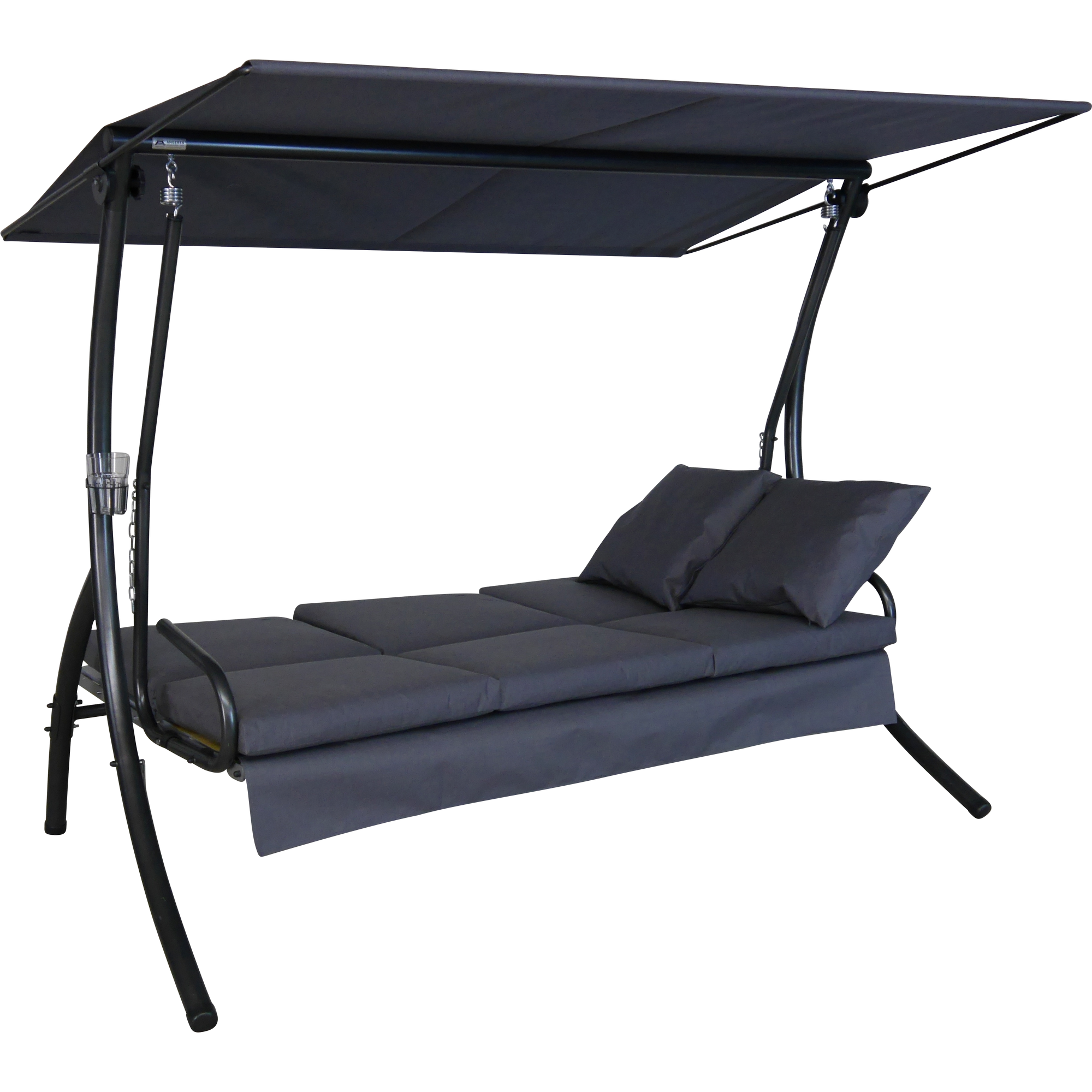 Hollywoodschaukel 'Loft Sun' 3-Sitzer grau 210 x 160 145 cm