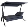 Hollywoodschaukel 'Loft Sun' 3-Sitzer grau 210 x 160 145 cm