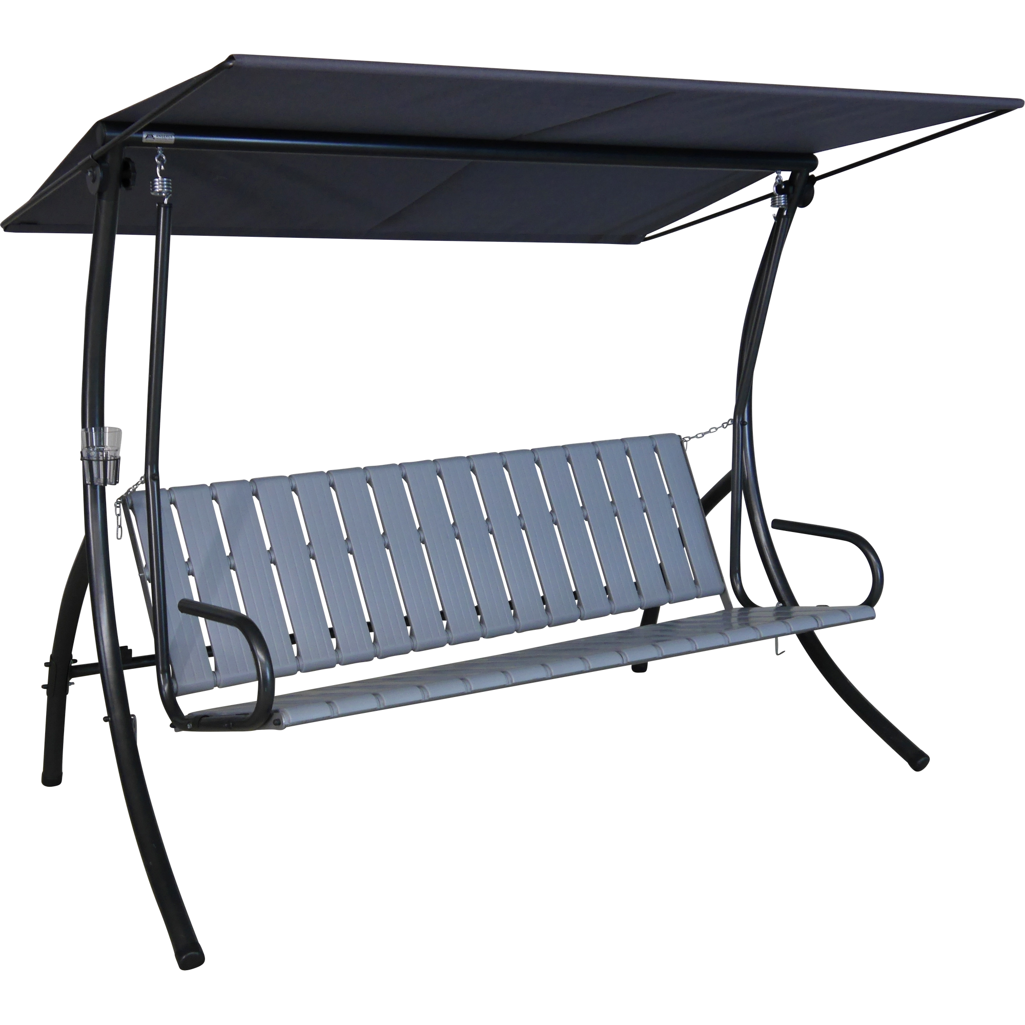 Hollywoodschaukel 'Loft Sun' 3-Sitzer grau 210 x 160 145 cm