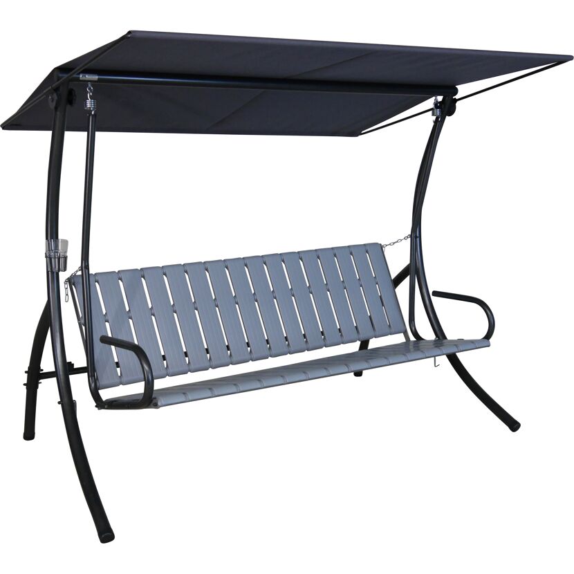 Hollywoodschaukel 'Loft Sun' 3-Sitzer grau 210 x 160 145 cm