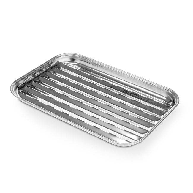 Bild von Grillschale aus Edelstahl 3 x 34 x 25 cm