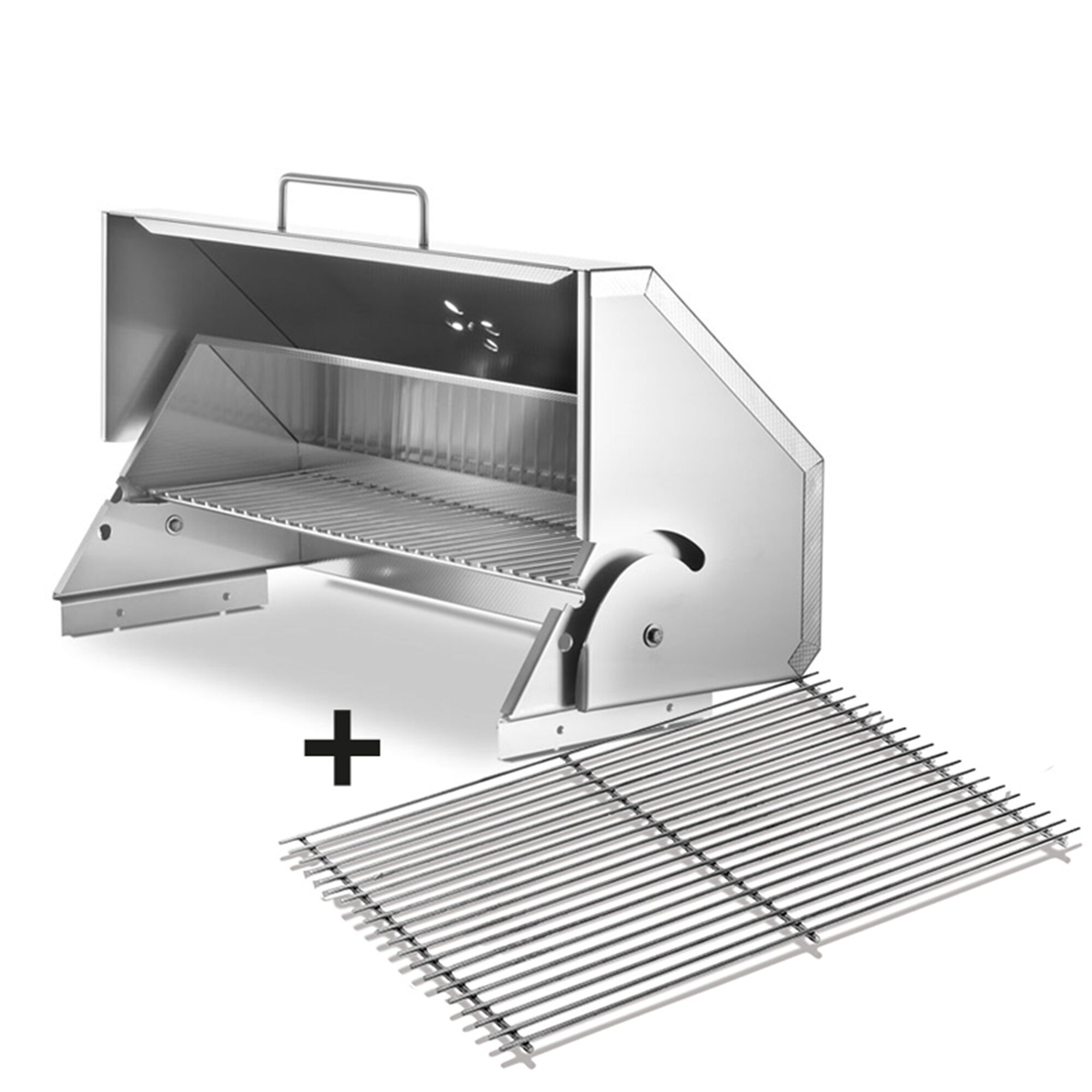 Edelstahl-Schwenkhaube für T4 Grill