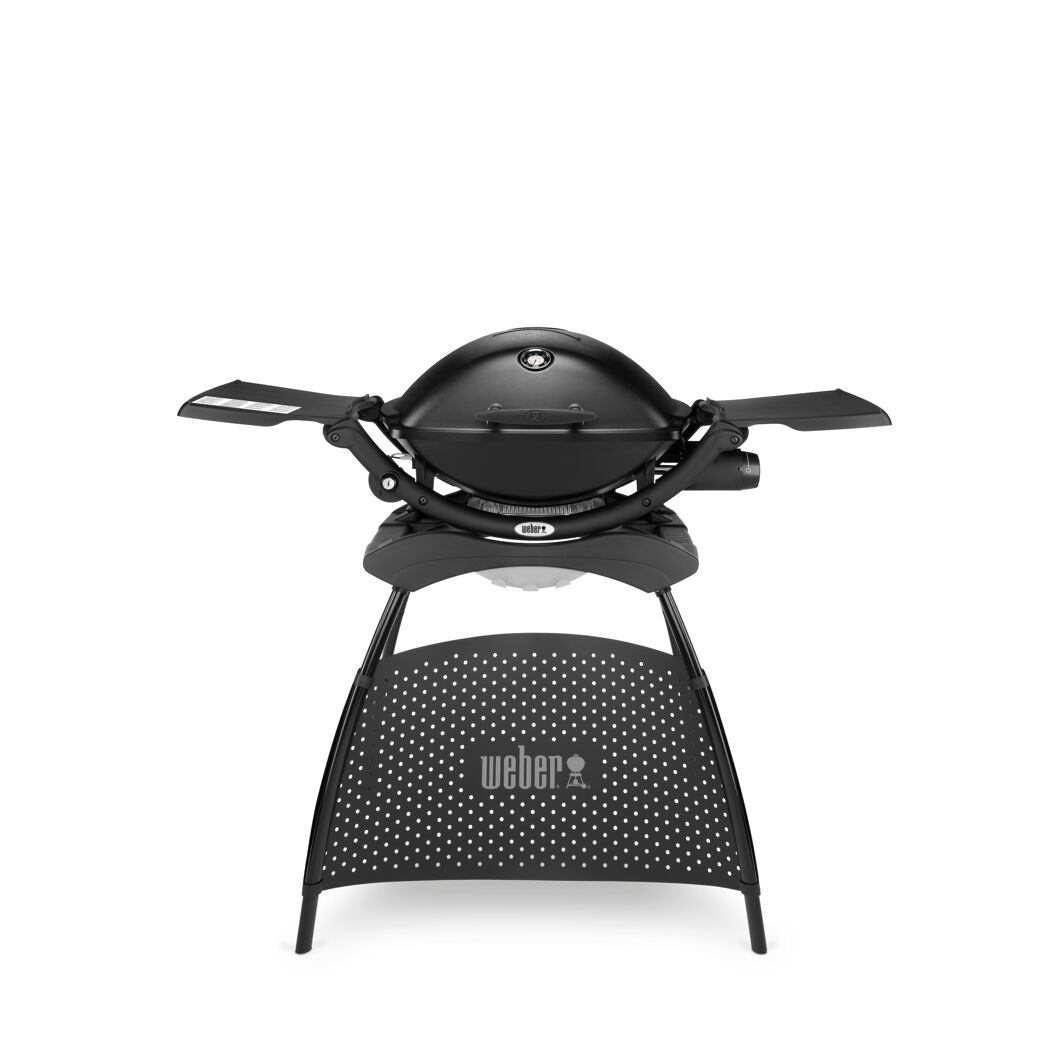Schwarzer Gasgrill Q2200 mit Stand