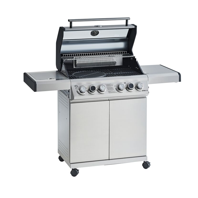 BBQ-Station 'Artiso G4-SB' edelstahlfarben 115 x 58 cm