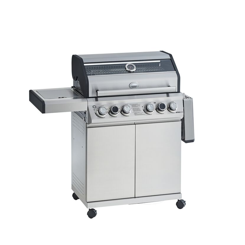 BBQ-Station 'Artiso G4-SB' edelstahlfarben 115 x 58 cm