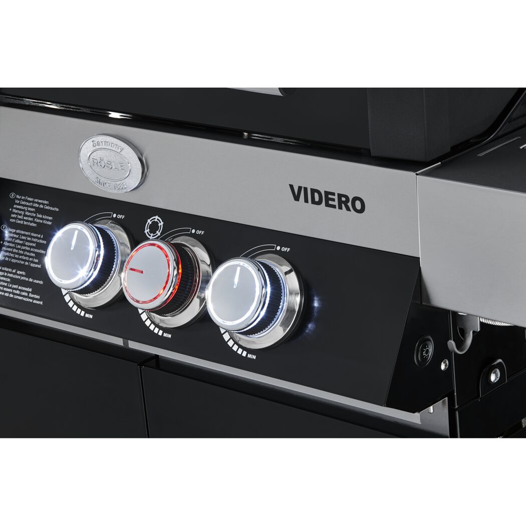 BBQ-Station 'Videro G4-S' schwarz 118 x 58 cm
