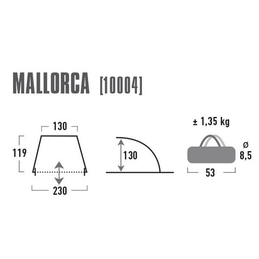 Strandmuschel Mallorca mit Maßen