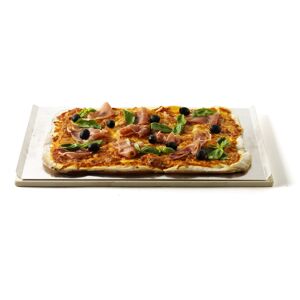 Pizzastein mit Alu-Blech rechteckig 44 x 30 cm