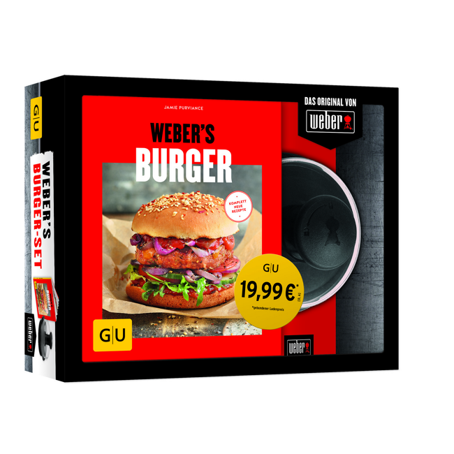 Bild von Grillbuch-Set Weber's Burger, inkl. Burgerpresse