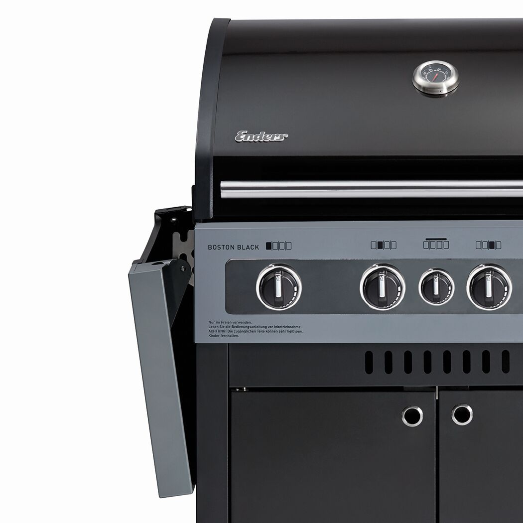 Gasgrill 'Boston Black 2 Turbo' schwarz 118,5 x 115 x 59 cm