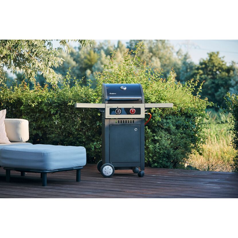 Gasgrill 'Boston Black 2 Turbo' schwarz 118,5 x 115 x 59 cm