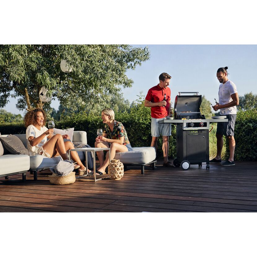 Gasgrill 'Boston Black 2 Turbo' schwarz 118,5 x 115 x 59 cm