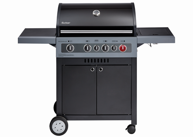 Bild von Gasgrill 'Boston Black 4 IK Turbo' schwarz 119 x 115 x 61 cm