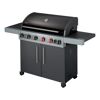 Gasgrill 'Boston Black 6 KR Turbo' schwarz 166,5 x 115 x 60 cm
