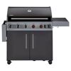 Gasgrill 'Boston Black 6 KR Turbo' schwarz 166,5 x 115 x 60 cm