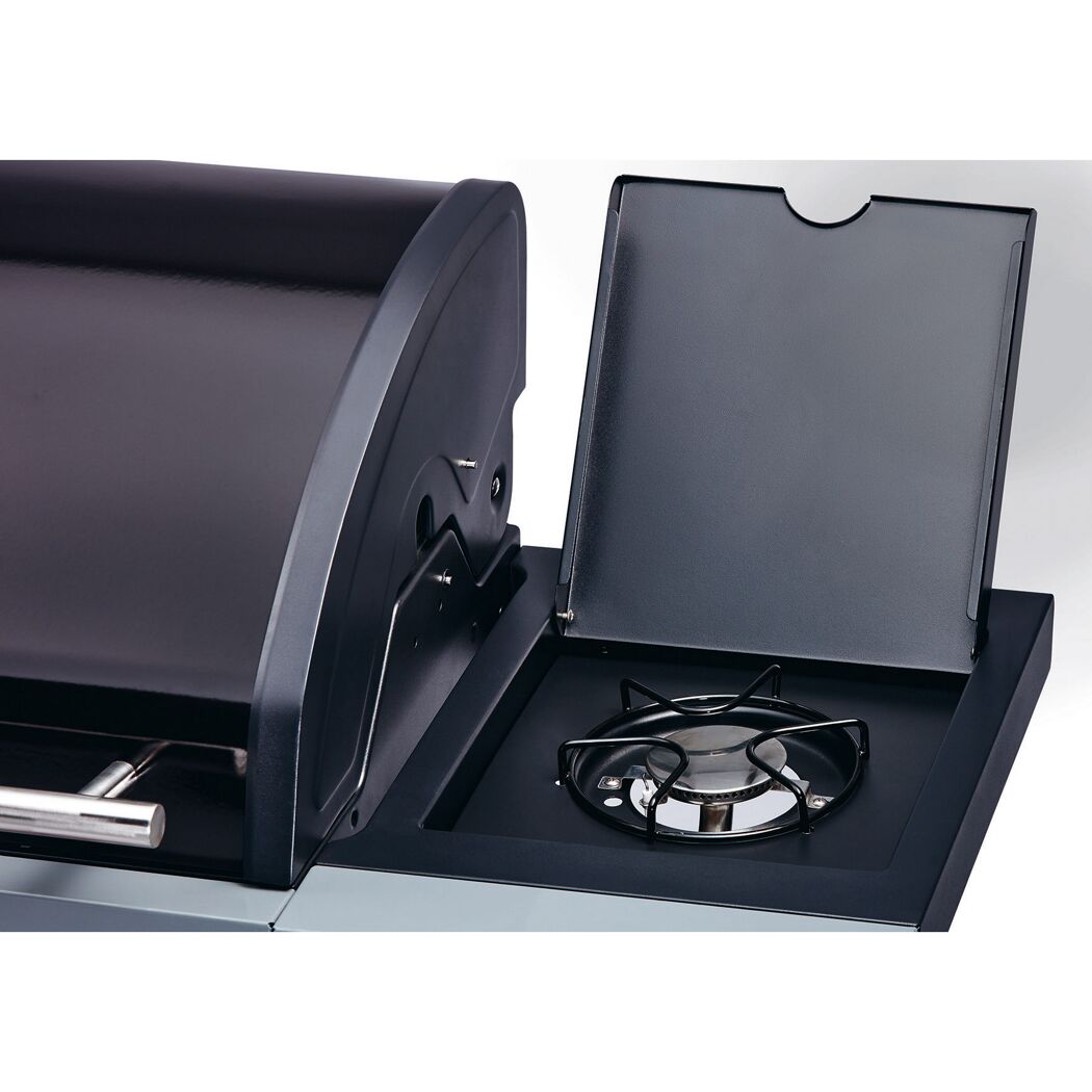 Gasgrill 'Boston Black 6 KR Turbo' schwarz 166,5 x 115 x 60 cm