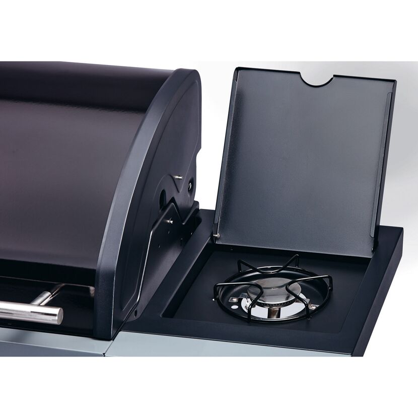 Gasgrill 'Boston Black 6 KR Turbo' schwarz 166,5 x 115 x 60 cm